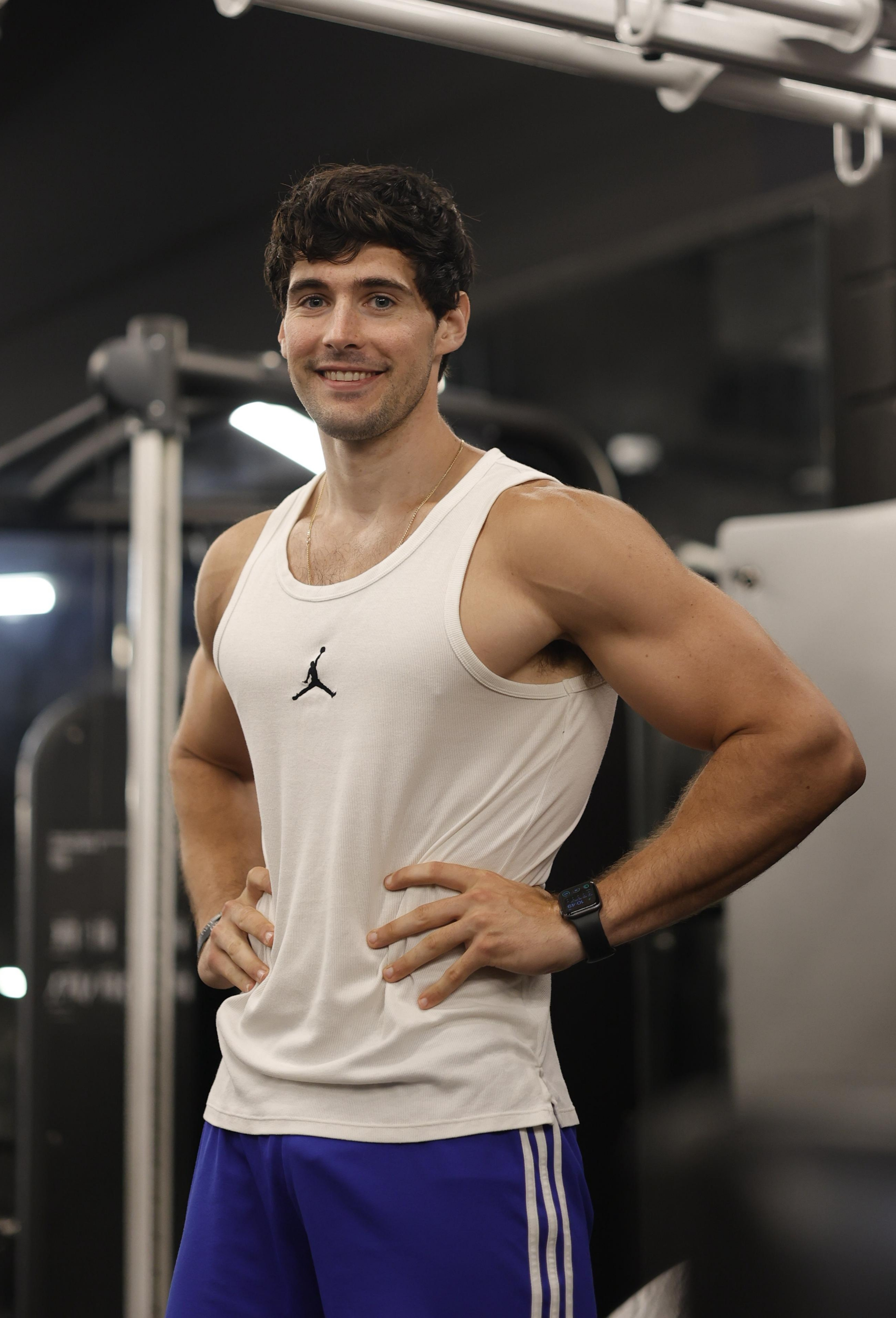 Matty Sánchez entrenando en el gimnasio